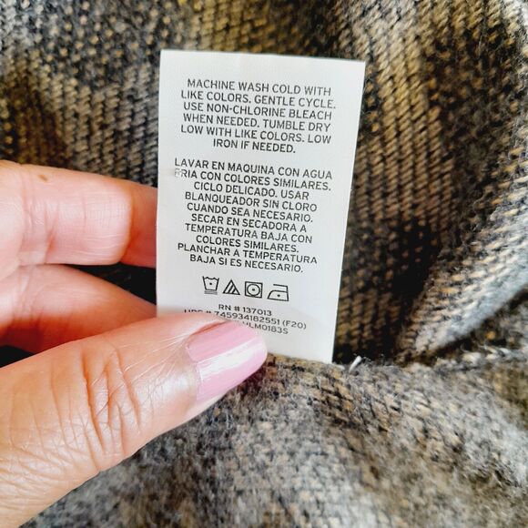 WOOLRICH Leopard print Fringe Lagenlook Poncho Shawl Wrap sz OS - Picture 6 of 6